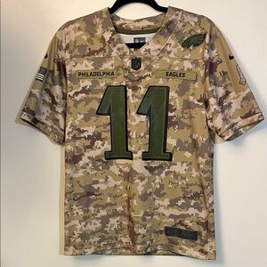 Carson Wentz Salute to Service Camo Eagles Jersey